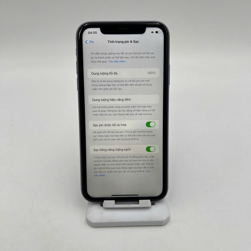 iPhone 11 128GB Tím 98% pin 100% Máy đã trả hết tiền mạng dùng như Quốc tế Apple (Đã thay pin - Đã thay màn zin, đốm 1x, viền xước) - HH3400