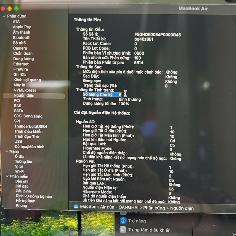 Macbook Air 2025 13.6in Xanh dương Apple M4/ RAM 16GB/ SSD 512GB Fulbox pin 100% sạc 6 lần BPTN