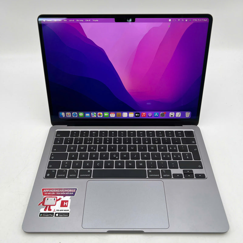 Macbook Air 2022 13.6in Xám M2/ RAM 8GB/ SSD 256GB 98% sạc 31 lần BPTA