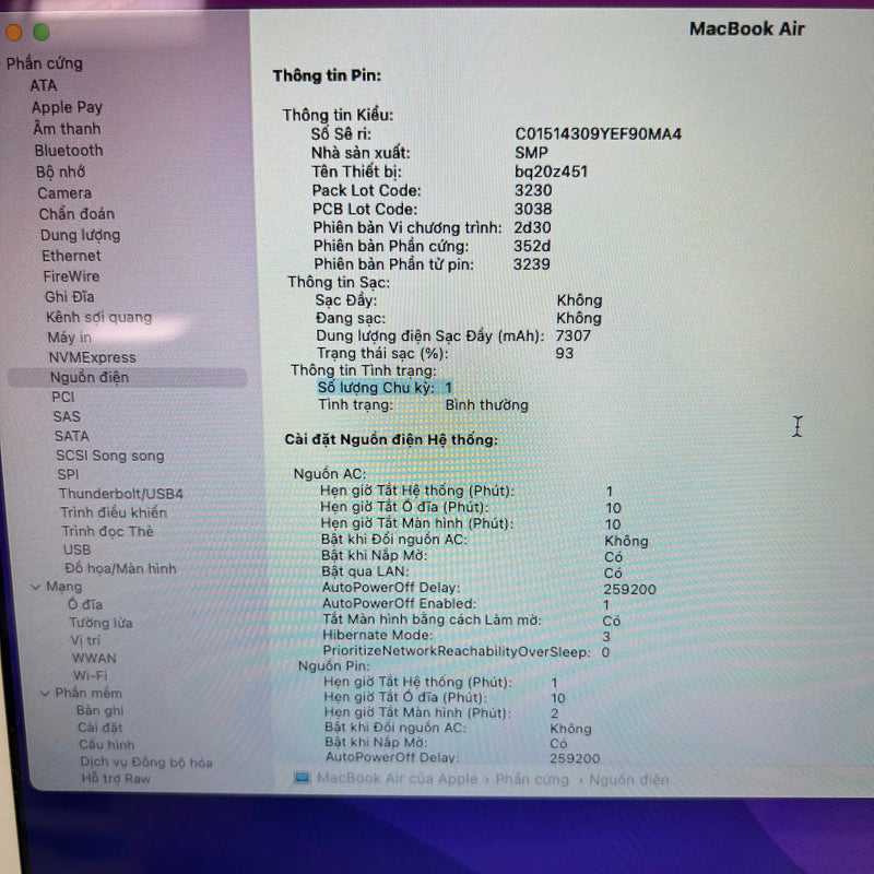 Macbook Air 2015 13.3in Bạc Intel Core i5/ RAM 8GB/ SSD 98% sạc 1 lần BPTN (đã thay pin mới, không có camera)