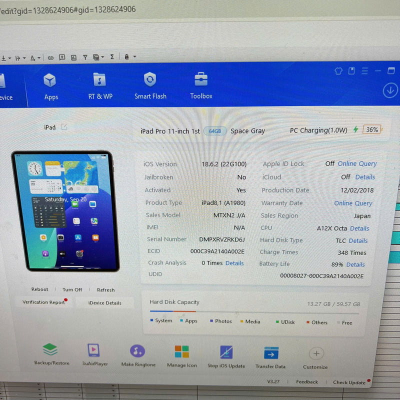 iPad Pro 2018 11in 64GB Xám Wifi 98% pin 89% Quốc tế Apple