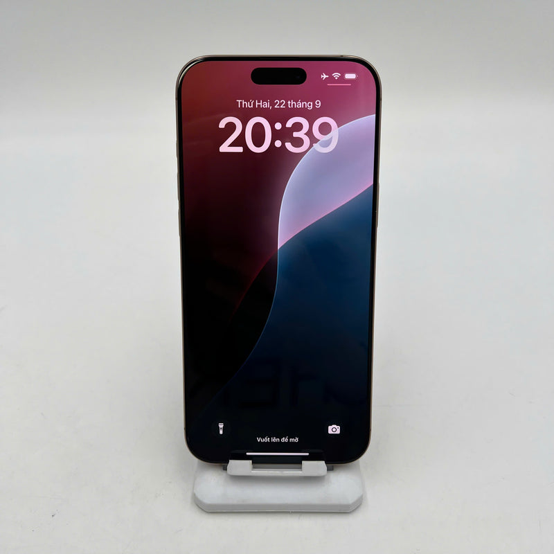 iPhone 16 Pro Max 256GB Vàng Sa Mạc 98% pin 89% Quốc Tế Apple (máy xước viền cam sau) - HH5834