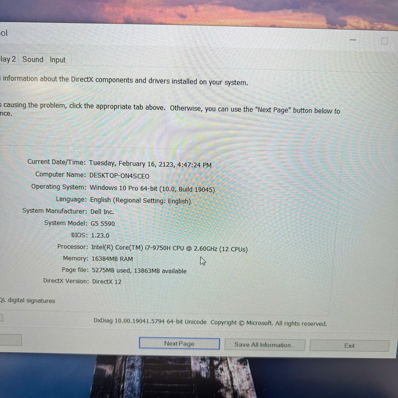 Dell G5 5590 15.6" i7 - 9750H NVIDIA GeForce RTX 2060/ RAM 16GB/ SSD 256GB/ HDD 1TB BPTN Likenew