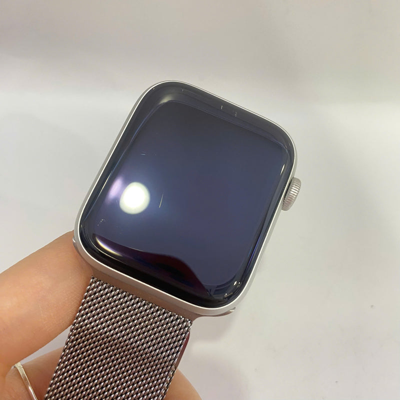 Apple Watch Series 5 44mm GPS 98% Fullbox Silver Aluminum Case with Milanese Loop (xước màn)
