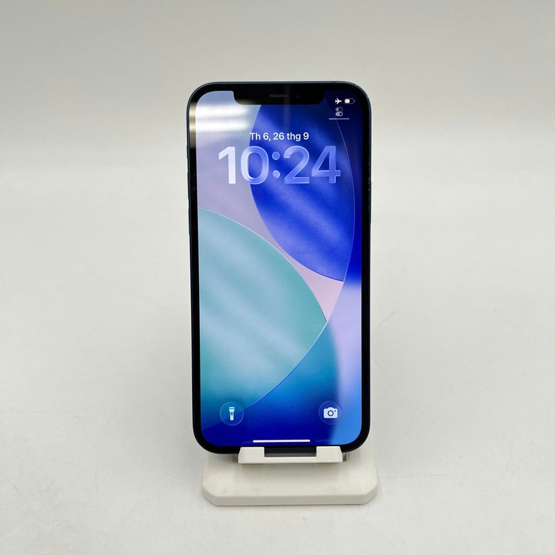iPhone 12 64GB Xanh Dương 97% pin 100% Máy đã trả hết tiền mạng dùng như Quốc tế Apple (Đã thay pin, xước viền cam, xước màn, khung viền xước xấu) - HH1357