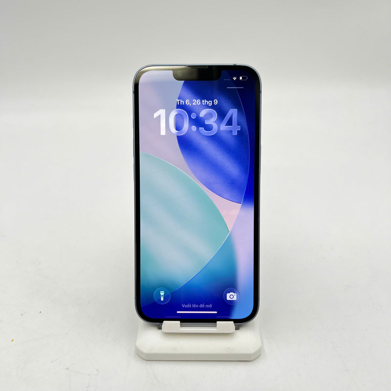 iPhone 14 128GB Xanh Dương 97% pin 100% Máy đã trả hết tiền mạng dùng như Quốc tế Apple (Đã thay pin, móp viền, xước viền cam) - HH9468