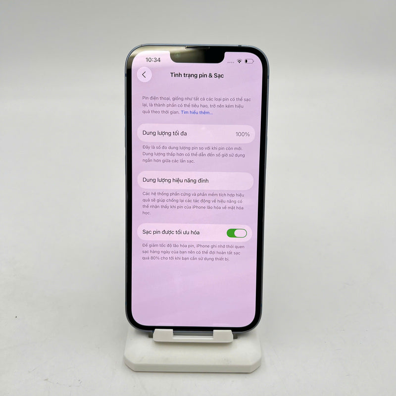 iPhone 14 128GB Xanh Dương 97% pin 100% Máy đã trả hết tiền mạng dùng như Quốc tế Apple (Đã thay pin, móp viền, xước viền cam) - HH9468