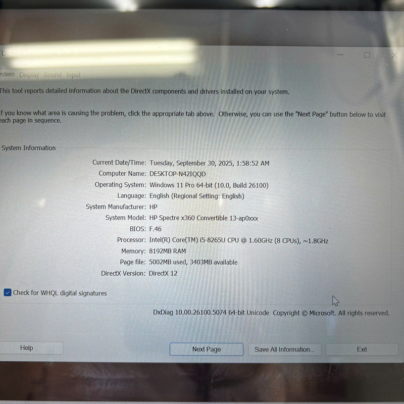 HP Spectre x360 Convertible 13 13.3" i5 - 8265U/ RAM 8GB/ SSD 512GB Cảm ứng 360 BPTN Likenew