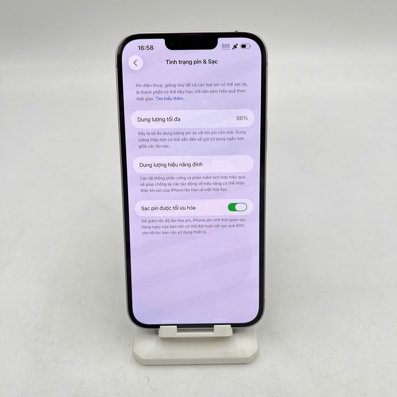 iPhone 14 Plus 128GB Tím 98% pin 86% DEMO Máy đã trả hết tiền mạng dùng như Quốc tế Apple (xước và móp viền, màn xước nhiều) - HH9266