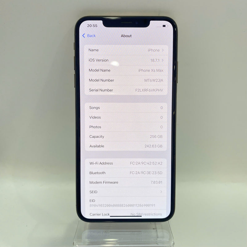 iPhone Xs Max 256GB Vàng 98% pin 100% Máy đã trả hết tiền mạng dùng như Quốc tế Apple (Đã thay pin, ám viền) - HH2686