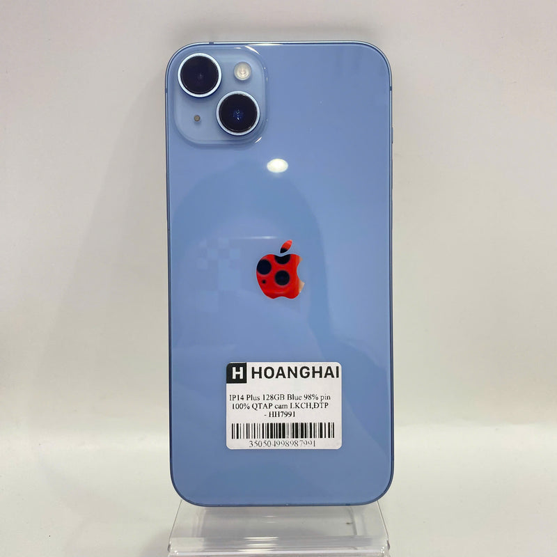 iPhone 14 Plus 128GB Xanh Dương 98% pin 100% Quốc tế từ Apple (Đã thay pin, cam LKCH) - HH7991