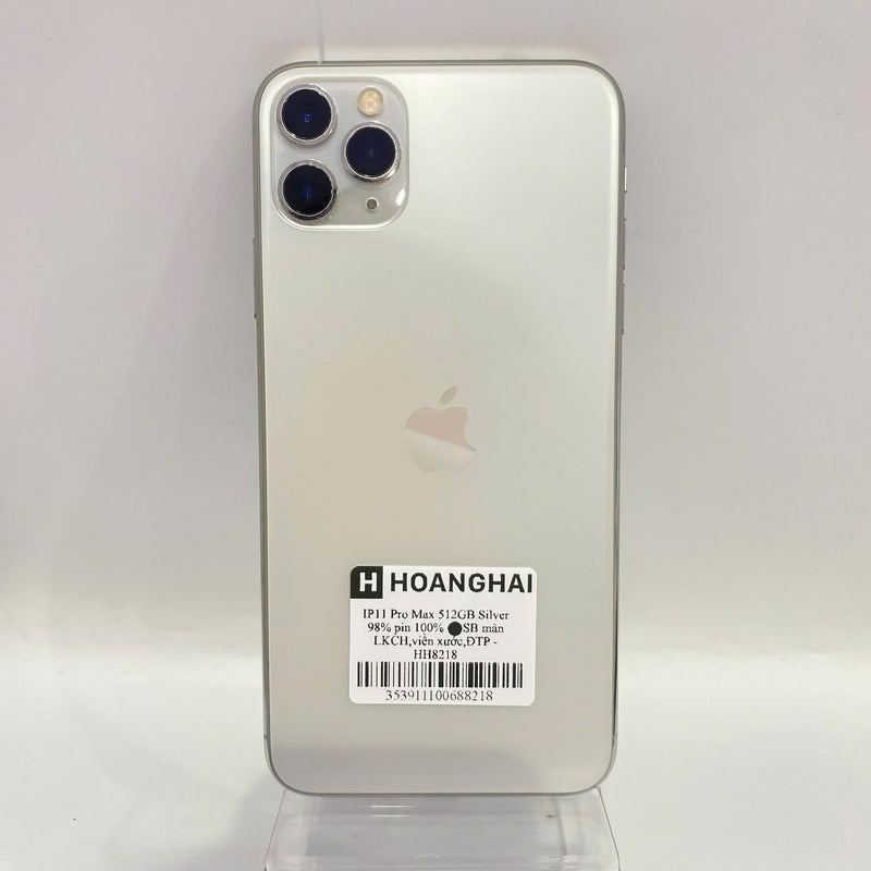 iPhone 11 Pro Max 512GB Trắng 98% pin 100% Máy đã trả hết tiền mạng dùng như Quốc tế Apple màn (LKCH,viền xước, ĐTP) - HH8218
