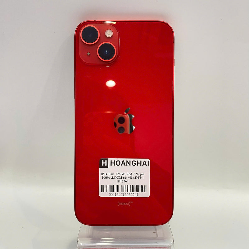 iPhone 14 Plus 128GB Đỏ 98% pin 100% Quốc tế từ DCM (Không dùng sim DCM - sứt viền, ĐTP) - HH7261