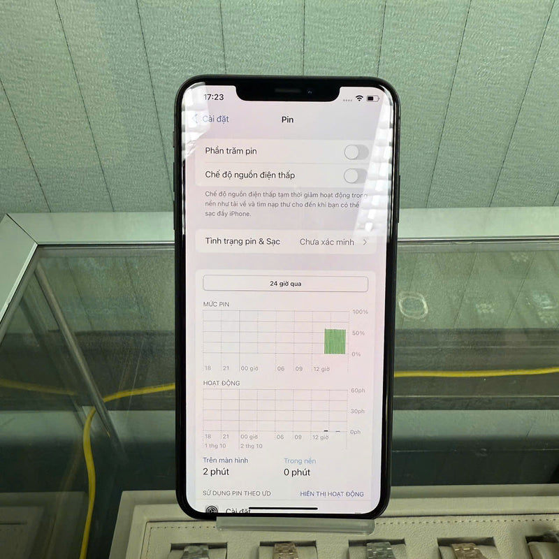 iPhone XS Max 256GB Đen 98% pin 98% Máy đã trả hết tiền mạng dùng như Quốc tế Apple (Đã thay pin LK không xác định) - HH4195