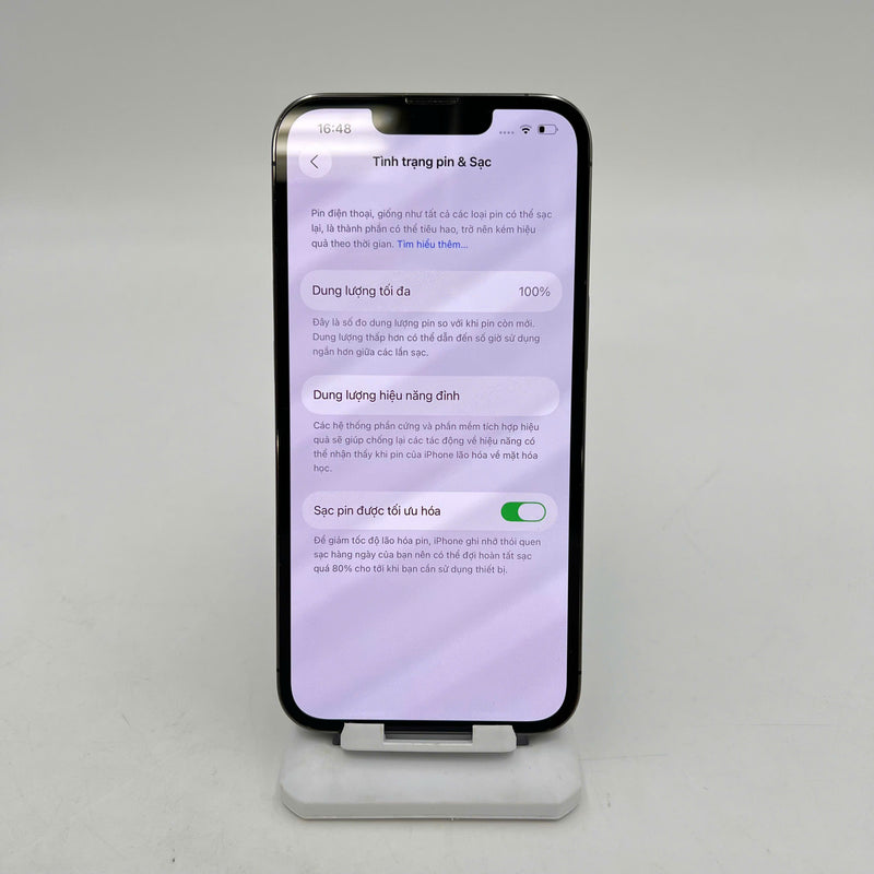 iPhone 13 Pro 128GB Đen 98% pin 100% Quốc tế từ SB (Không dùng sim SB - Đã thay pin, màn xước, đốm 3x) - HH2464