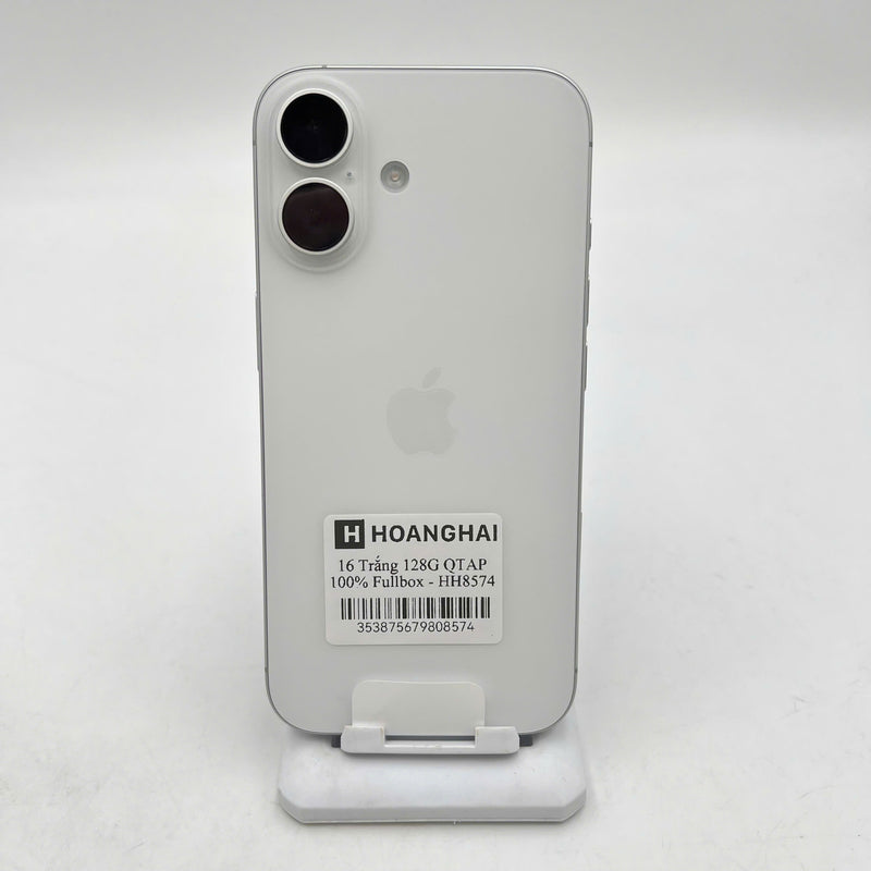 iPhone 16 128GB Trắng 100% Fullbox Quốc Tế Apple  - HH8574