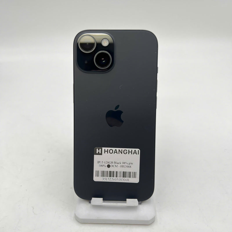 iPhone 15 128GB Đen 98% pin 100% Máy đã trả hết tiền mạng dùng như Quốc tế Apple - HH3068