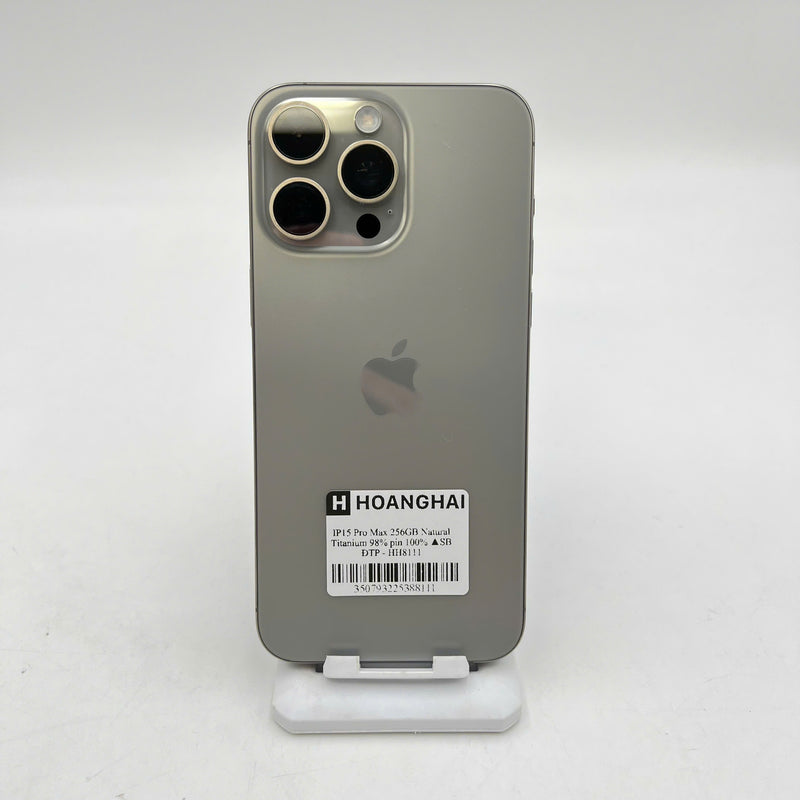 iPhone 15 Pro Max 256GB Tự Nhiên 98% pin 100% Quốc tế từ SB (Không dùng sim SB - Đã thay pin) - HH8111