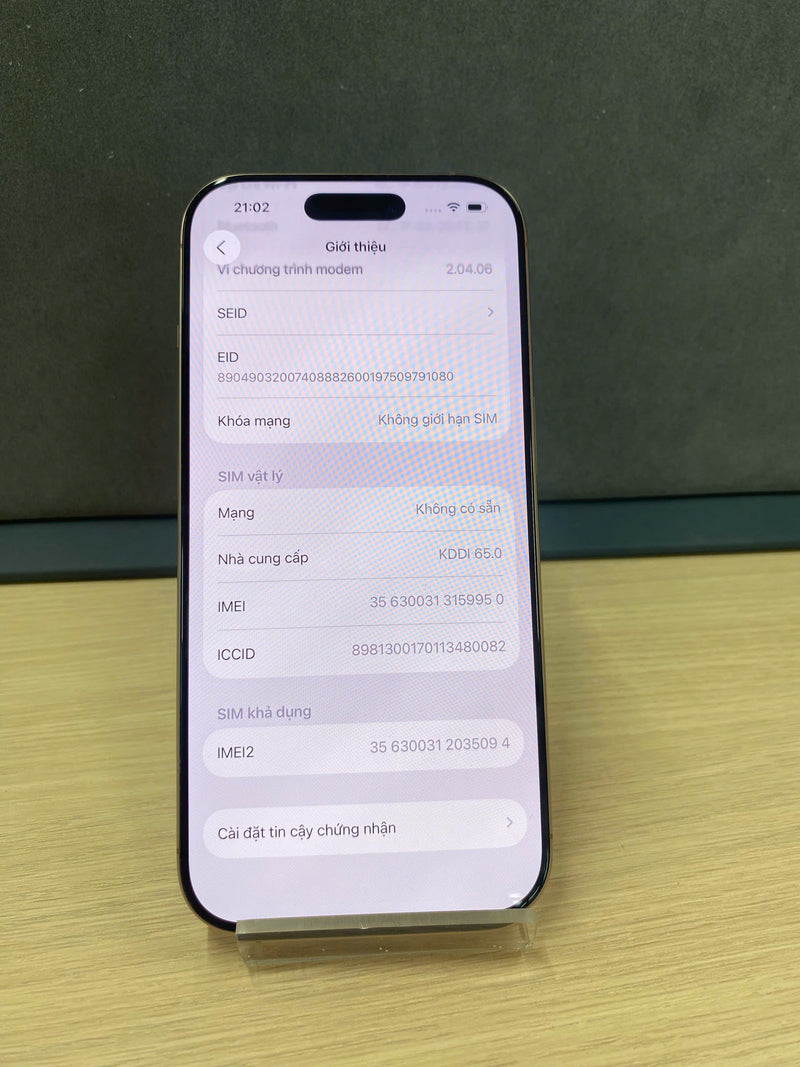iPhone 16 Pro 1TB Vàng Sa Mạc 98% pin 93% Quốc tế từ AU (Không dùng sim AU - Xước màn, viền) - HH9950
