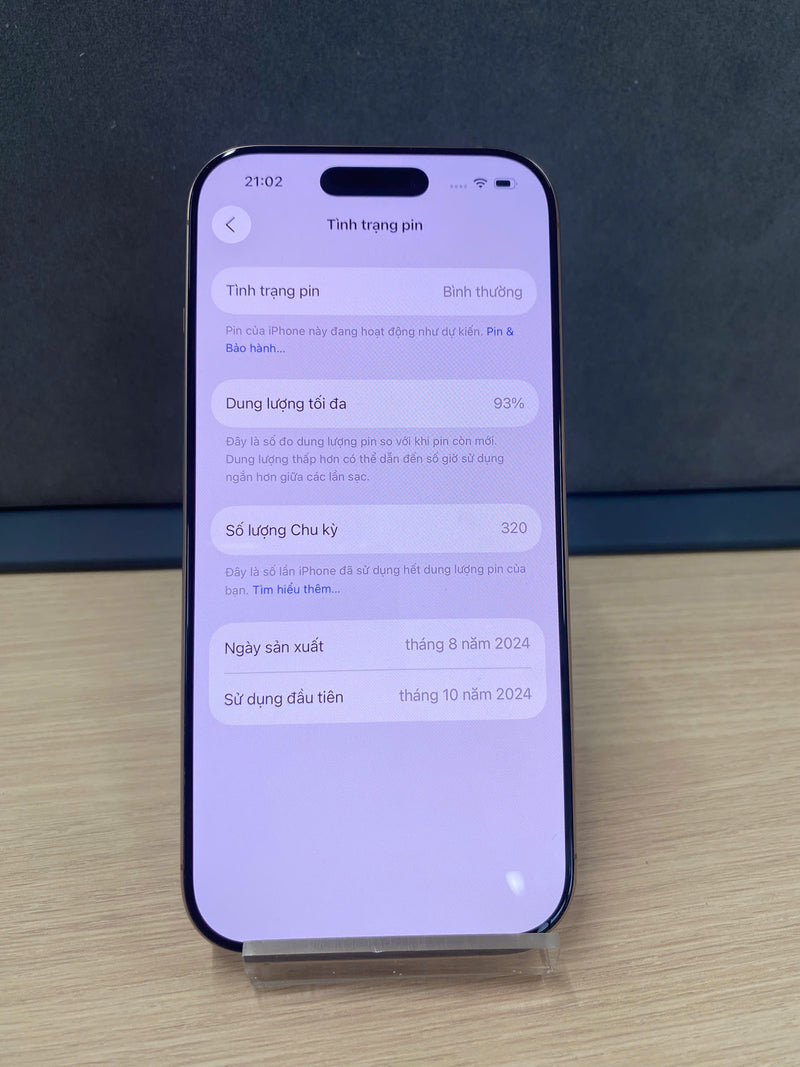 iPhone 16 Pro 1TB Vàng Sa Mạc 98% pin 93% Quốc tế từ AU (Không dùng sim AU - Xước màn, viền) - HH9950