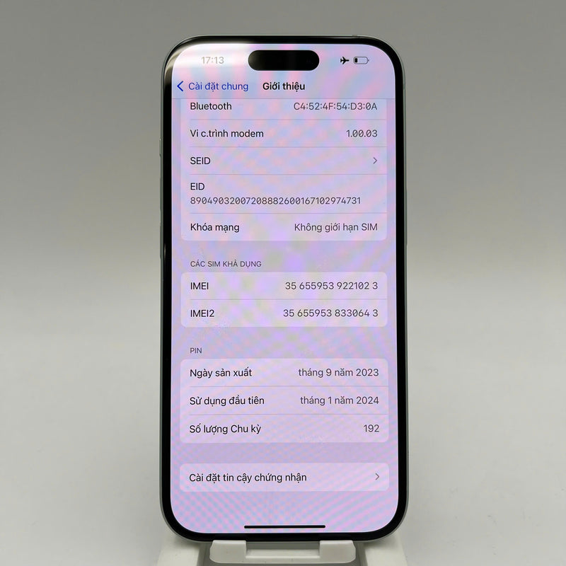 iPhone 15 128GB Xanh Lá 98% pin 87% Quốc tế từ SB (Không dùng sim SB - xước viền cam) - HH1023