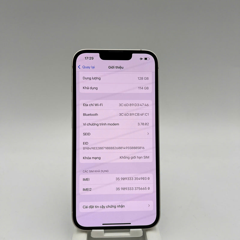 iPhone 14 128GB Trắng 98% pin 85% Quốc tế từ AU (Không dùng sim AU) - HH9030