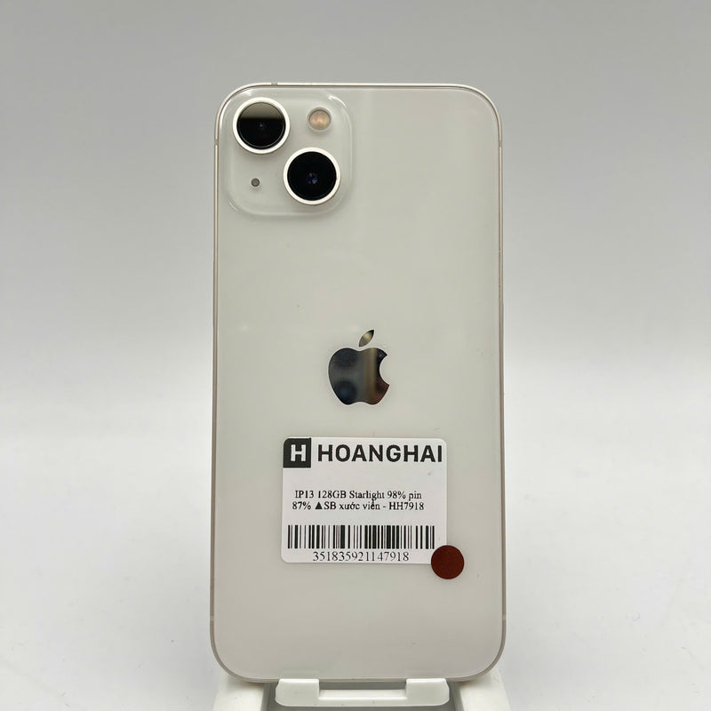 iPhone 13 128GB Trắng 98% pin 87% Quốc tế từ SB (Không dùng sim SB - xước viền) - HH7918