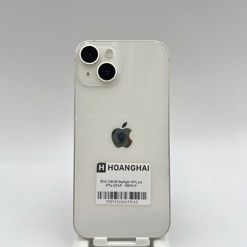 iPhone 14 128GB Trắng 98% pin 87% Quốc tế Apple - HH5610