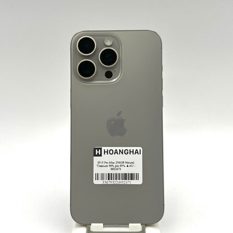 iPhone 15 Pro Max 256GB Tự Nhiên 98% pin 85% Quốc tế từ AU (Không dùng sim AU)  - HH2471