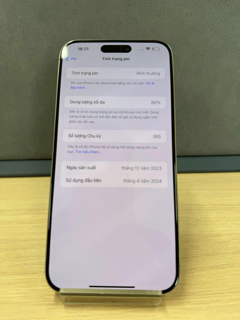 iPhone 15 Pro Max 256GB Tự Nhiên 99% pin 88% Quốc tế Apple - HH0531