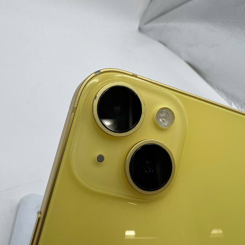 iPhone 14 128GB Vàng 98% pin 88% Quốc tế từ DCM (Không dùng sim DCM - Màn xước, móp viền, viền cam xước) - HH3940