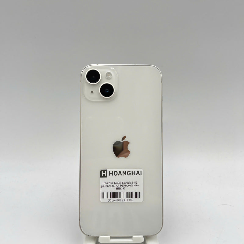 iPhone 14 Plus 128GB Trắng 98% pin 100% Quốc tế từ Apple (Đã thay pin, xước viền) - HH1382