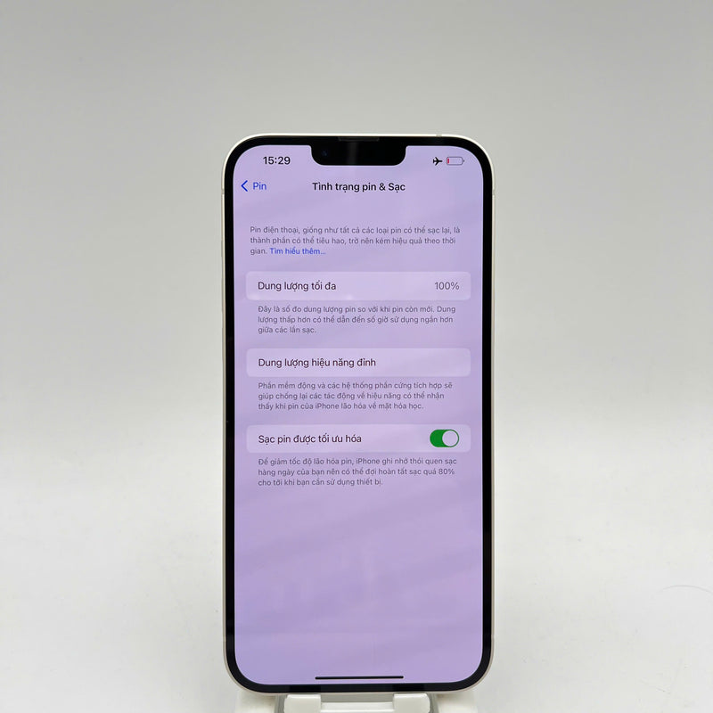 iPhone 14 Plus 128GB Trắng 98% pin 100% Quốc tế từ Apple (Đã thay pin, xước viền) - HH1382