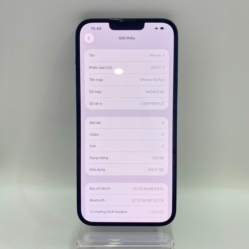 iPhone 14 Plus 128GB Đen 98% pin 85% Quốc Tế Apple  - HH1793