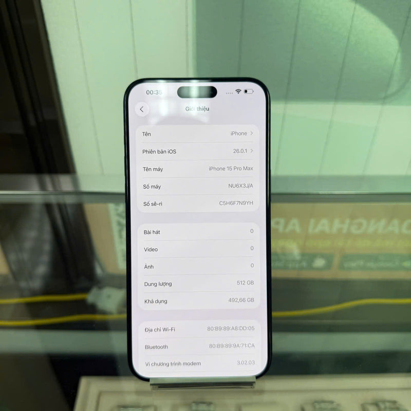 iPhone 15 Pro Max 512GB Xanh Dương 98% pin 100% Quốc Tế Apple - HH8814
