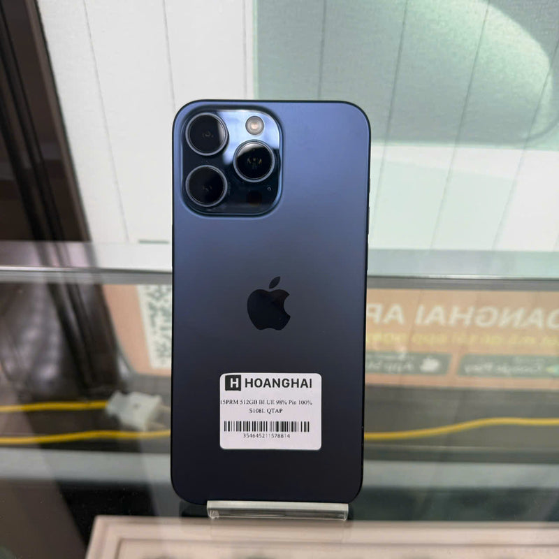iPhone 15 Pro Max 512GB Xanh Dương 98% pin 100% Quốc Tế Apple - HH8814