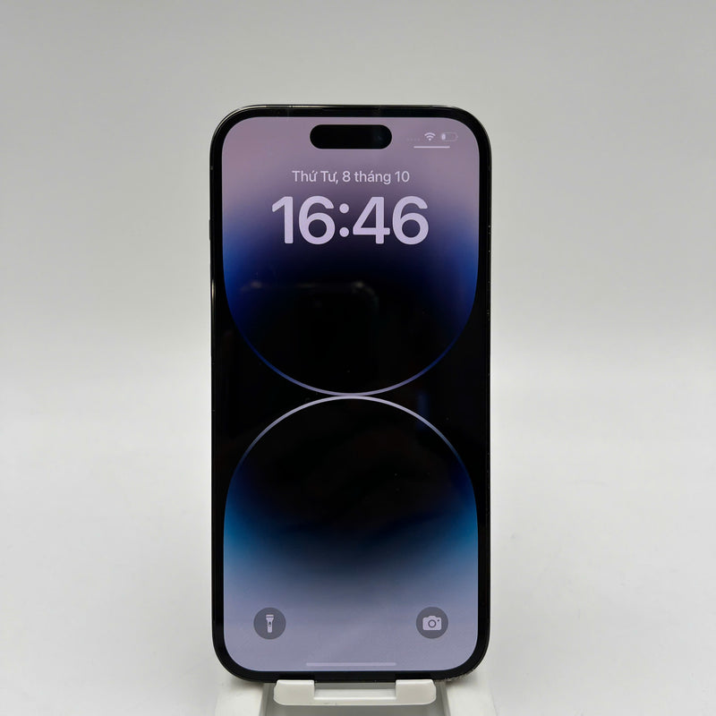 iPhone 14 Pro 128GB Đen 98% pin 86% Máy đã trả hết tiền mạng dùng như Quốc tế Apple (đốm 0,5x/3x, xước viền) - HH8801