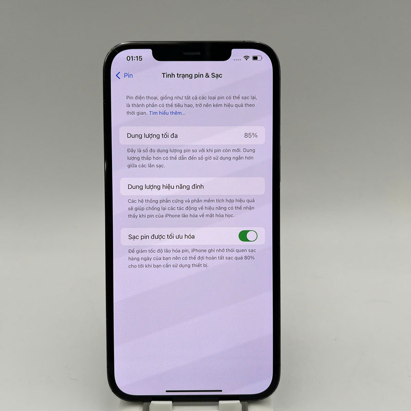 iPhone 12 Pro Max 256GB Xanh Dương 98% pin 85% Máy đã trả hết tiền mạng dùng như Quốc tế Apple (đốm 3x,lưng tróc sơn, viền xước và móp) - HH2641
