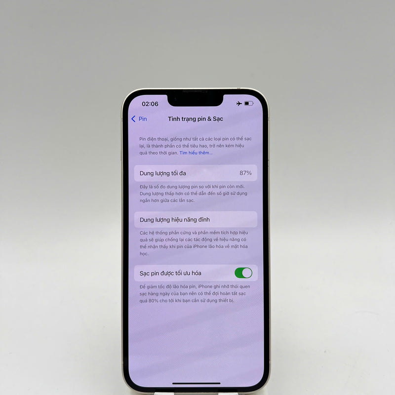 iPhone 14 128GB Trắng 98% pin 87% Quốc tế từ AU (Không dùng sim AU - xước màn, xước viền cam) - HH9149
