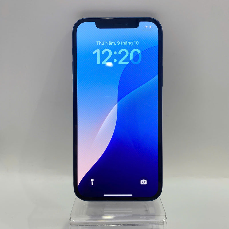 iPhone 12 128GB Xanh dương 98% pin 86% ĐBH Máy đã trả hết tiền mạng dùng như Quốc tế Apple (viền xước, màn xước, móp viền) - HH1562