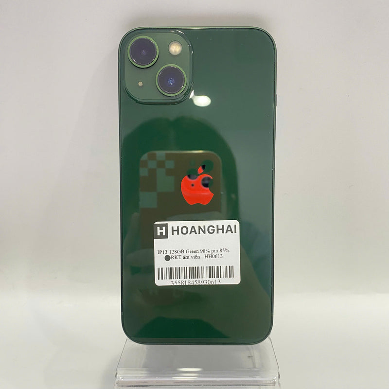 iPhone 13 128GB Xanh Lá 98% pin 85% Máy đã trả hết tiền mạng dùng như Quốc tế Apple (ám viền) - HH0613