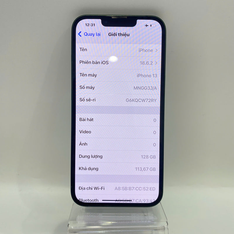 iPhone 13 128GB Xanh Lá 98% pin 85% Máy đã trả hết tiền mạng dùng như Quốc tế Apple (ám viền) - HH0613
