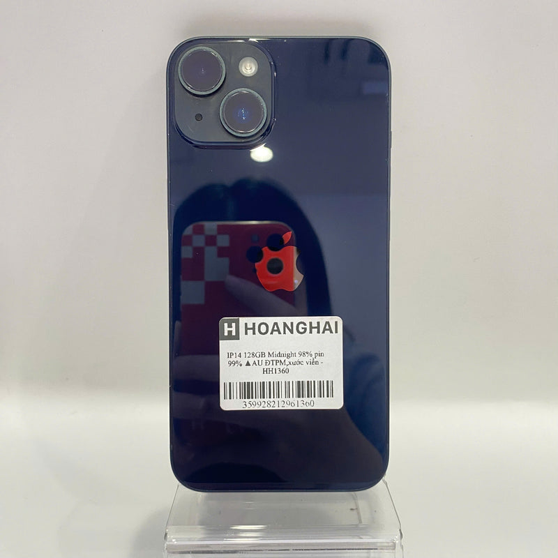 iPhone 14 128GB Đen 98% pin 99% Quốc tế từ AU (Không dùng sim AU - ĐTPM,xước viền) - HH1360