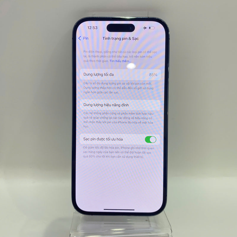 iPhone 14 Pro 256GB Tím 98% pin 85% Quốc Tế Apple đốm 3x,xước viền,xước viền cam) - HH0385