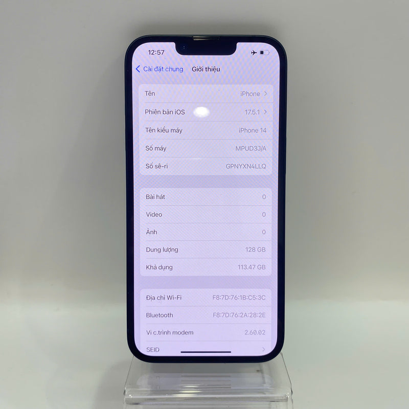 iPhone 14 128GB Đen 98% pin 90% Quốc tế từ AU (Không dùng sim AU)  - HH9644