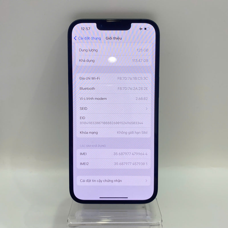 iPhone 14 128GB Đen 98% pin 90% Quốc tế từ AU (Không dùng sim AU)  - HH9644