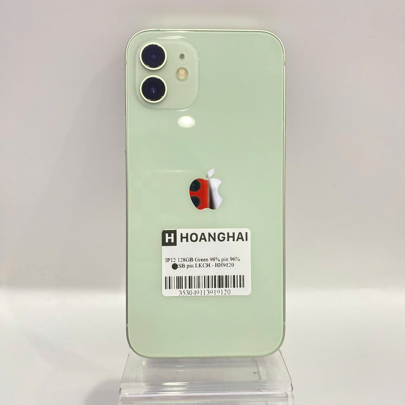 iPhone 12 128GB Xanh Lá 98% pin 96%  Máy đã trả hết tiền mạng dùng như Quốc tế Apple (Đã thay pin LKCH) - HH9120