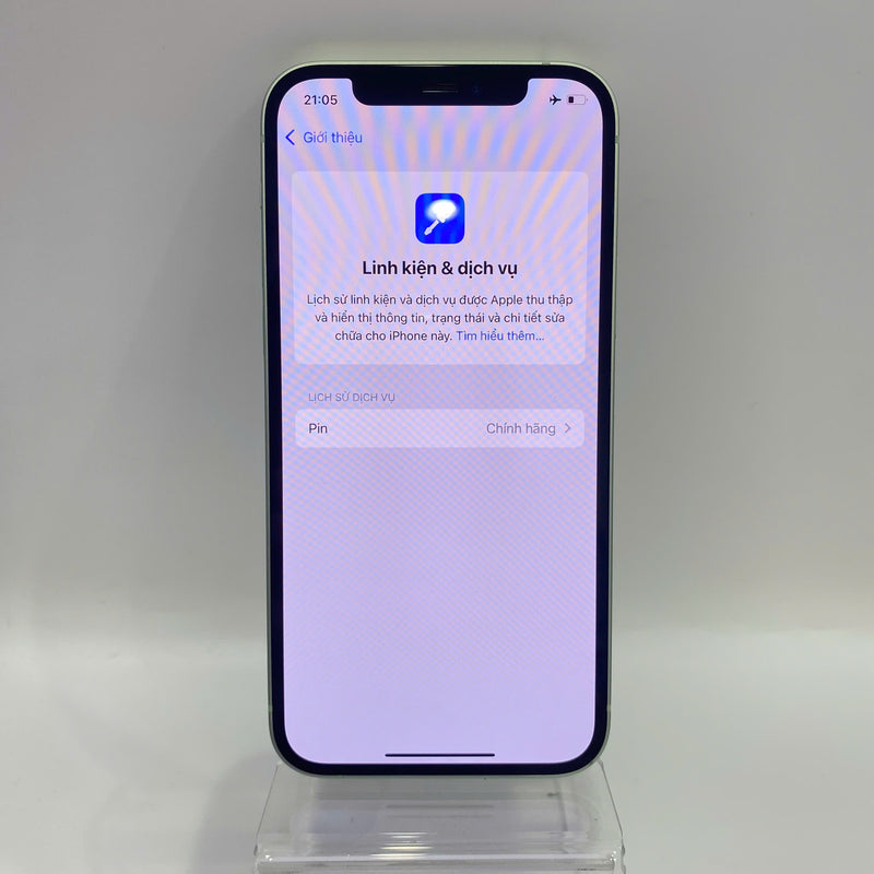 iPhone 12 128GB Xanh Lá 98% pin 96%  Máy đã trả hết tiền mạng dùng như Quốc tế Apple (Đã thay pin LKCH) - HH9120