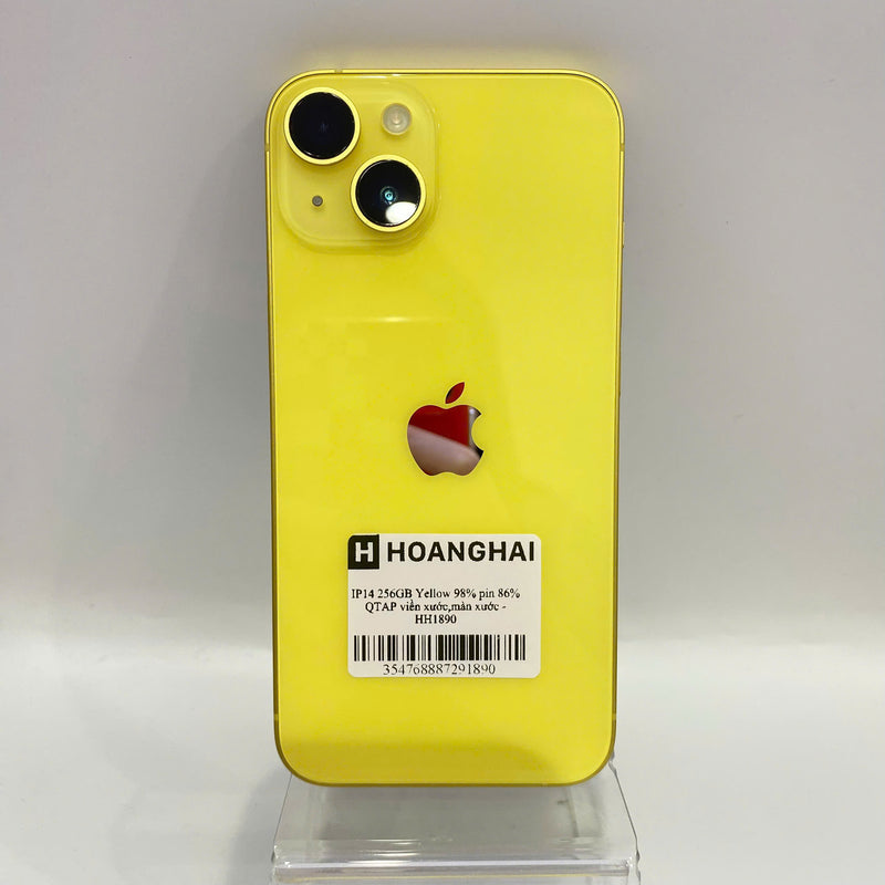 iPhone 14 256GB Vàng 98% pin 86% Quốc Tế Apple (viền xước,màn xước) - HH1890