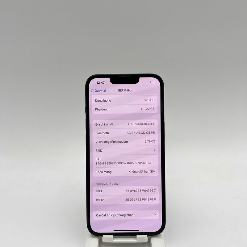 iPhone 14 128GB Đen 98% pin 88% Quốc tế từ AU (Không dùng sim AU)  - HH7507